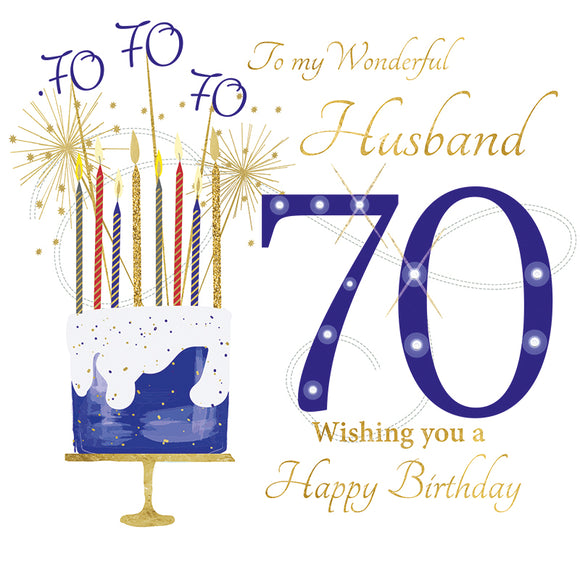 For My Wonderful Husband , 70 Wishing You A Happy Birthday
