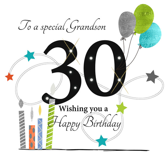 To A Special Grandson, 30 Wishing You A Happy Birthday