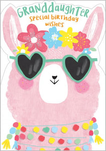 Granddaughter Special Birthday Wishes, Llama