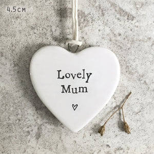 Porcelain Heart - Lovely Mum