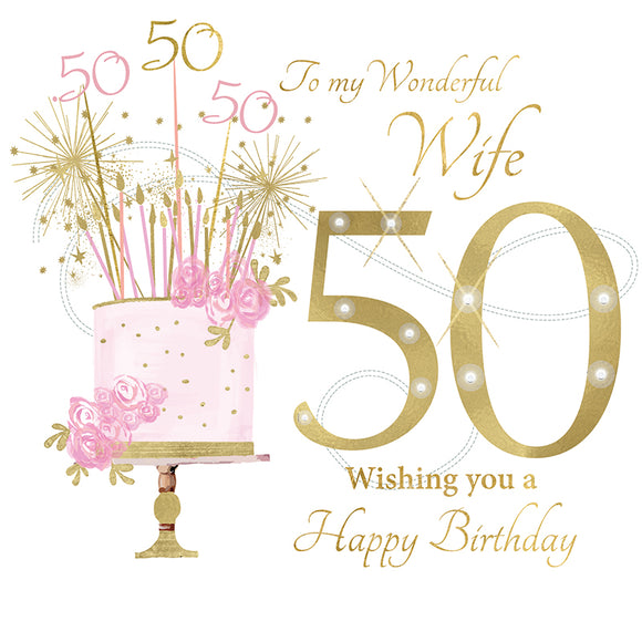 To My Wonderful Wife, 50 Wishing You A Happy Birthday