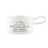 Handled Tea Light Holder-Love, Laughter, Happy Ever After