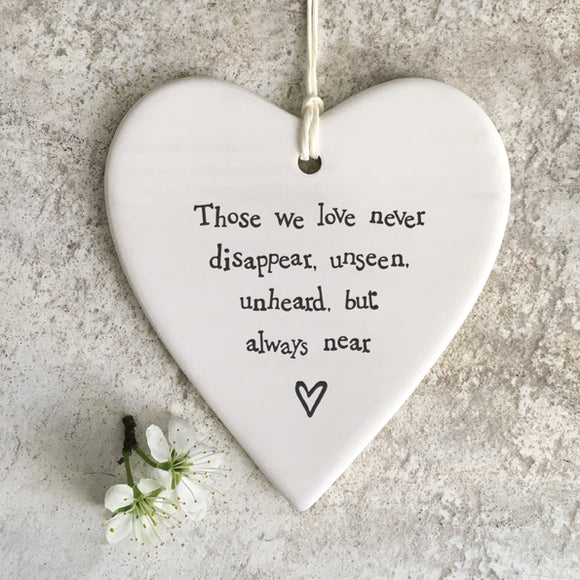 Porcelain Round Heart-Those We Love