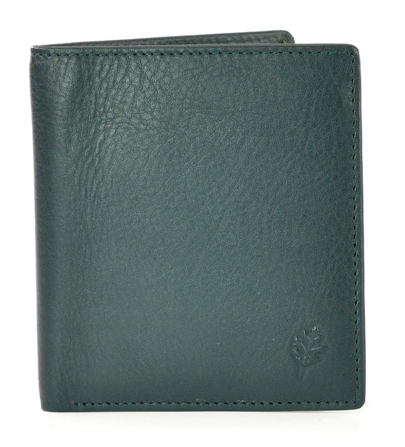 Gents Leather Notecase - Serpentine/Lime