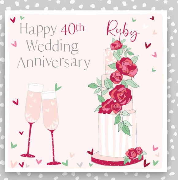 40th Wedding Anniversary Card
