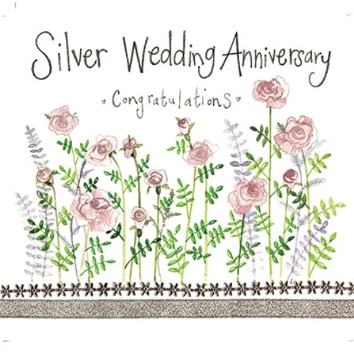 Silver Wedding Anniversary - Roses