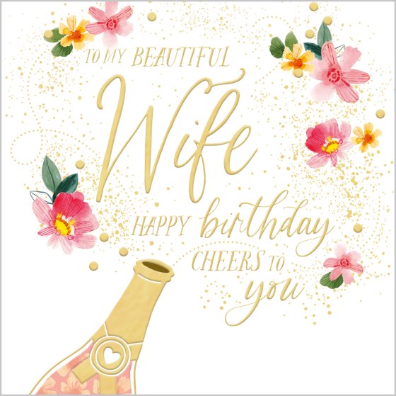 To My Beautiful Wife, Happy Birthday Cheers To You