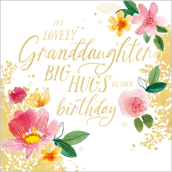To A Lovely Granddaughter, Big Hugs On Your Birthday