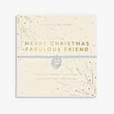Christmas A Little 'Merry Christmas Fabulous Friend' Bracelet In Silver Plating