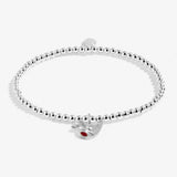 Christmas A Little 'Christmas Robin' Bracelet In Silver Plating