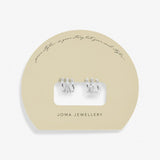 Soul Shine Pavé Illusion Hoop Earrings In Silver Plating