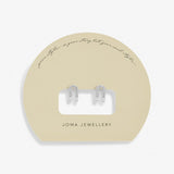 Soul Shine Pavé Arc Huggie Earrings In Silver Plating