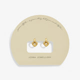 Soul Shine Drop Heart Earrings In Gold Plating