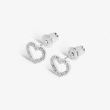 Earring Bauble 'With Love' Stud Earrings In Silver Plating