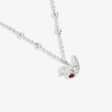 Christmas A Little 'Christmas Robin' Necklace In Silver Plating
