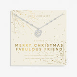 Christmas A Little 'Merry Christmas Fabulous Friend' Necklace In Silver Plating