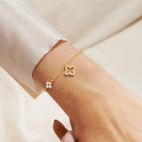 Style Stories Pavé Clover Bracelet In Gold Plating