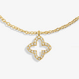Style Stories Pavé Clover Bracelet In Gold Plating