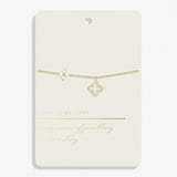 Style Stories Pavé Clover Bracelet In Gold Plating