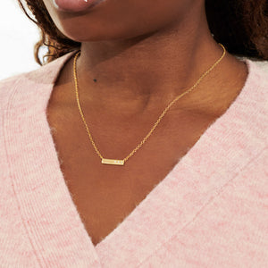 Style Stories Bar Necklace In Gold Plating