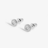 Style Stories Coin Stud Earrings In Silver Plating