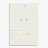 Style Stories Coin Stud Earrings In Silver Plating
