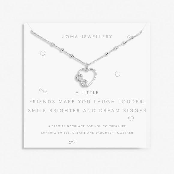 A Little 'Friends Make You Laugh Louder, Smile Brighter And Dream Bigger' Necklace