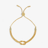 Chain Knot Bracelet Bar In Gold Plating