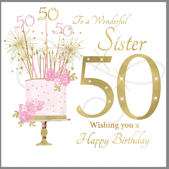 To A Wonderful Sister, 50 Wishing You A Happy Birthday