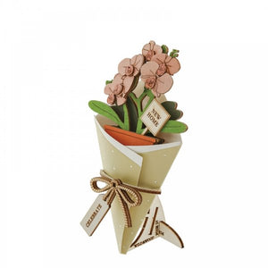 New Home 3D Flower Figurine Card