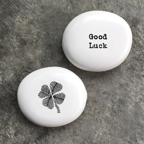 Porcelain Pebble-Shamrock/Good luck