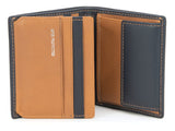 Gents Note Case, Navy & Tan