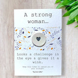 A Strong Woman, Ceramic Wish Token & Card