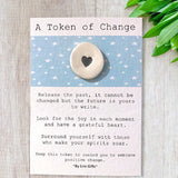 A Token Of Change, A Ceramic Wish Token & Card