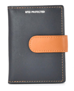 Credit Card Holder, Navy & Tan