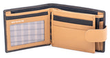Gents Leather Notecase - Black/Tan