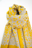 Animal Print Scarf - Mustard (Boxed)