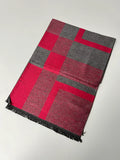 Couthie Red & Grey Check Scarf