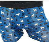 Eco-Chic Eco Friendly Men's Bamboo Boxers Labradors, Size Large