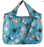 Eco Chic Foldable Reusable Large Shopping Bag Cartoon Cat