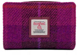 Harris Tweed Medium Zip Purse - Purple Check