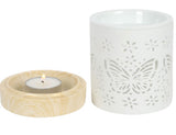 Matte Ceramic Butterfly Oil Burner
