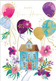 Happy New Home - House And Balloons