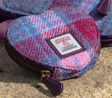 Harris Tweed Heart Purse in Pastel Pink