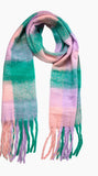 Green Lilac Large Colourblock Square Print Heavyweight Scarf