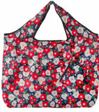 Eco Chic Foldable Reusable Large Shopping Bag Abstract Poppy