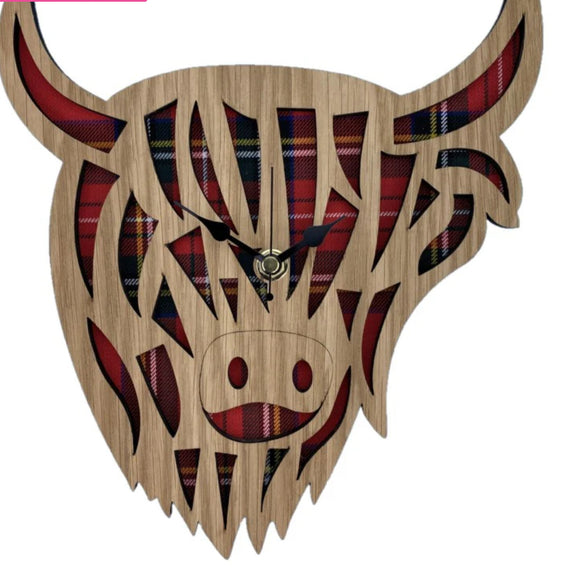 Highland Coo Clock