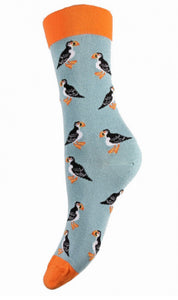 Puffin Bamboo Socks By Holly Astle,Size 4-7