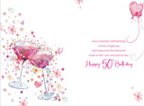 Happy 50th Birthday (Wine Glasses)