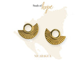 Silver Deco Stud Earrings